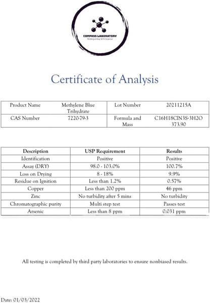 Methylene Blue 1% - Compass Laboratory