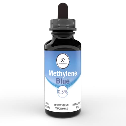 Methylene Blue 0.5% | USP Grade | Burning Mouth Syndrome | 1 drop contains 0.25 mg Methylene Blue | 50 mL Glass Dropper Bottle - Compass Laboratory