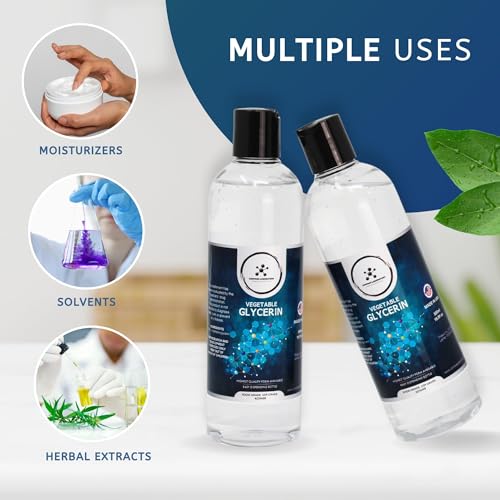 Vegetable Glycerin - USP Kosher Food Grade - 2 Pack, 500 mL - Compass Laboratory