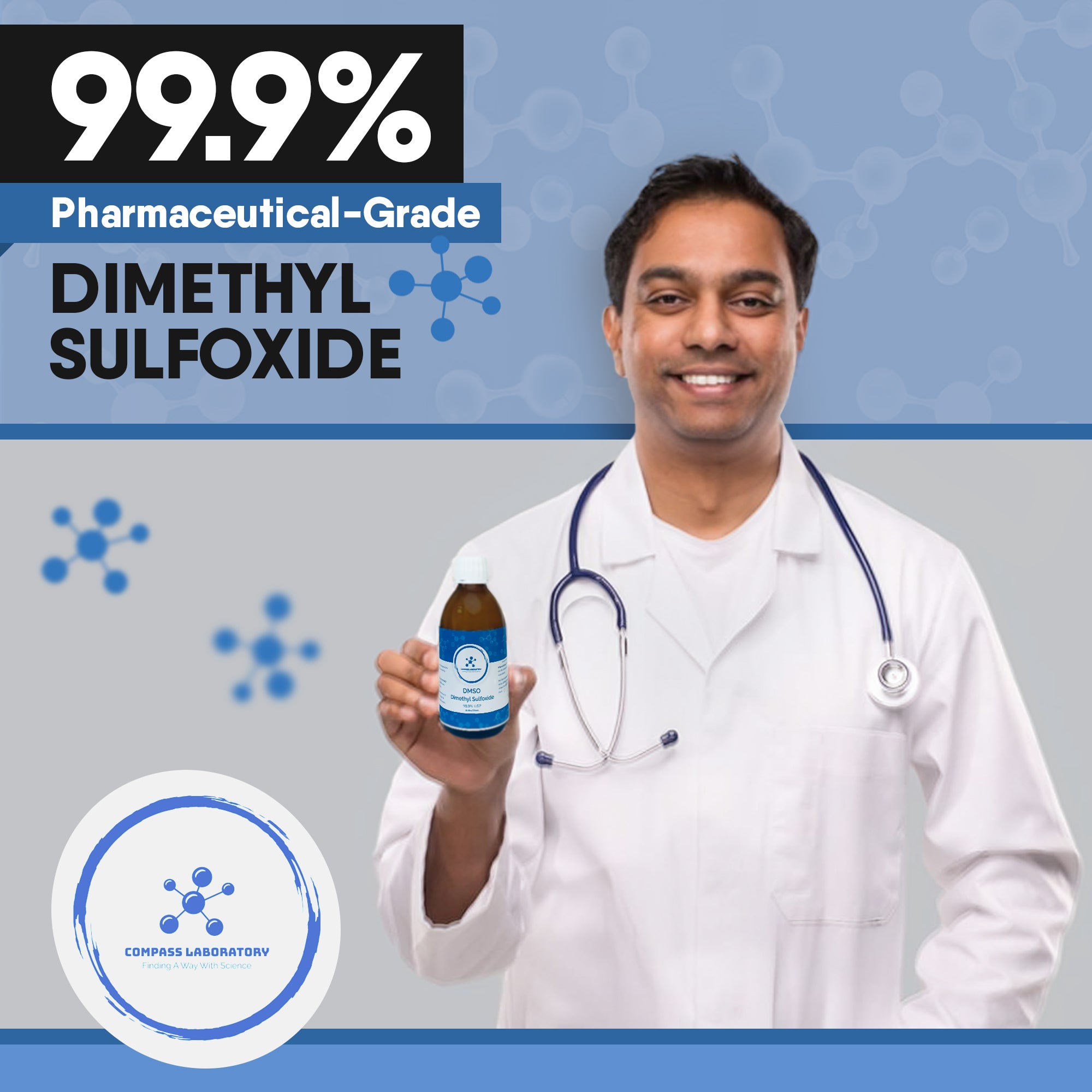 DMSO - Dimethyl Sulfoxide - Pharmaceutical Grade 99.98% Purity